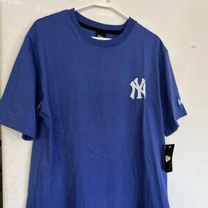 MLB Men's NEW YORK YANKEES Adult T Shirt LARGE Blue Color - NWT